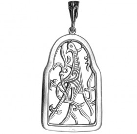 Подвеска прорезная «Птица с переплетённым хвостом»