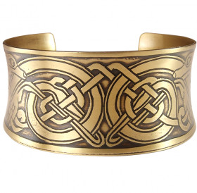Браслет широкий вогнутый «Кельтские собаки»