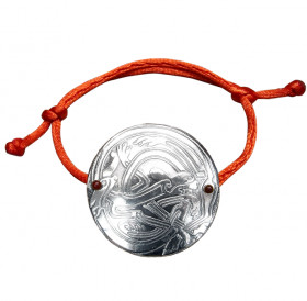 Браслет-шнурок «Кельтские переплетенные собаки». Тиснение