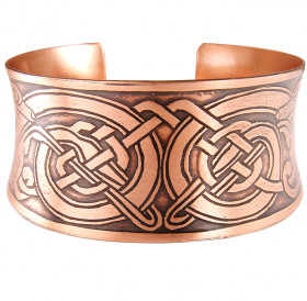 Браслет широкий вогнутый «Кельтские собаки»