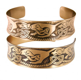 Браслет вогнутый «Кельтские собаки»
