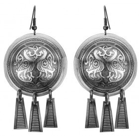 Серьги шумящие «Суздальские голуби»