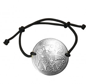 Браслет-шнурок «Алконост». Тиснение