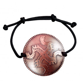 Браслет-шнурок «Солнцеворот». Тиснение