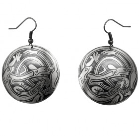 Серьги «Кельтские переплетенные собаки»