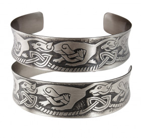 Браслет вогнутый «Кельтские собаки»