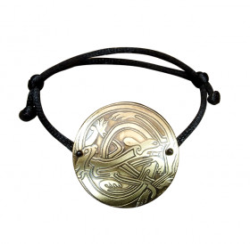 Браслет-шнурок «Кельтские переплетенные собаки». Тиснение