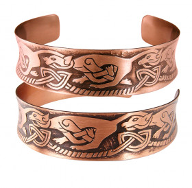 Браслет вогнутый «Кельтские собаки»
