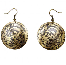 Серьги «Кельтские переплетенные собаки»