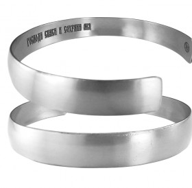 Браслет «Спаси и сохрани» узкий. Текст внутри