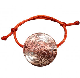 Браслет-шнурок «Кельтские переплетенные собаки». Тиснение