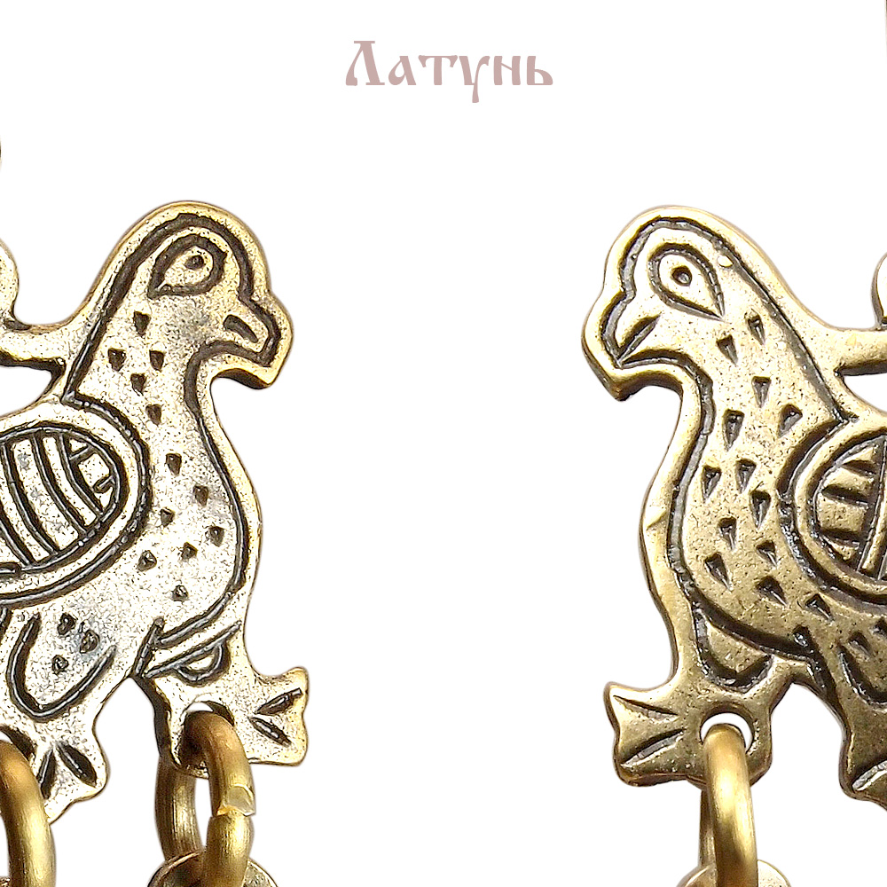 Серьги-соколы шумящие