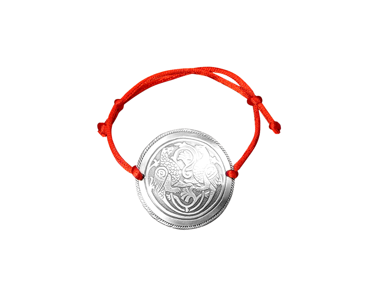 Браслет-шнурок «Симарглы». Тиснение