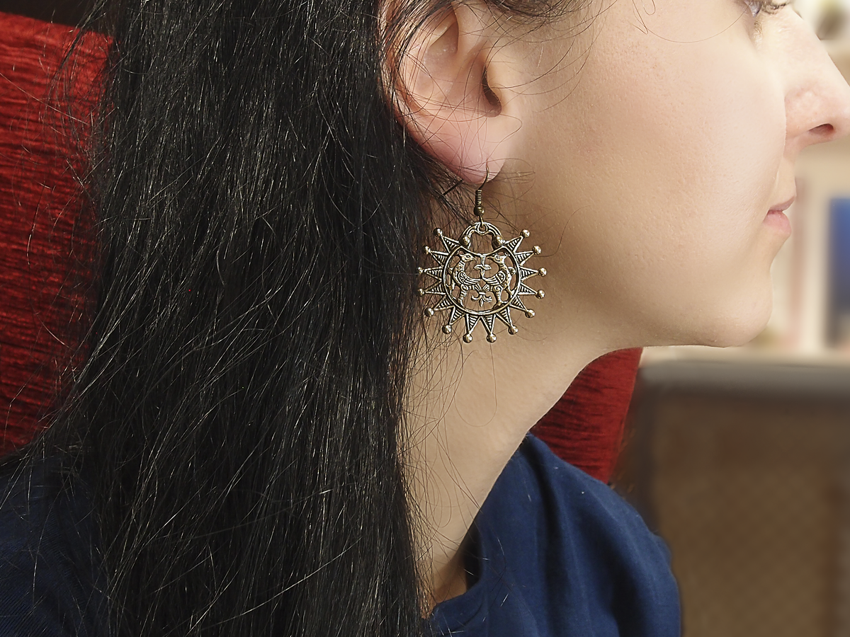 Серьги прорезные «Тереховские птицы»