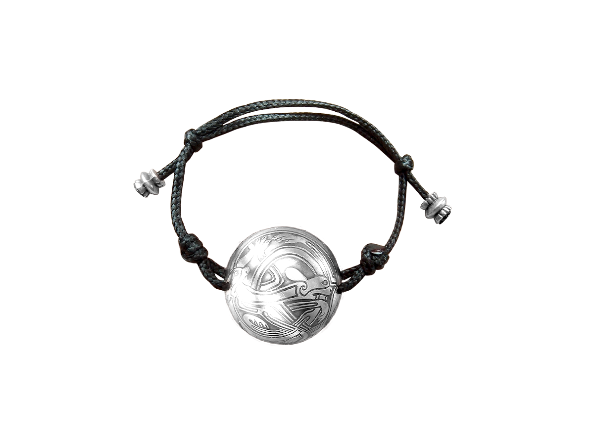 Браслет-шнурок сферический «Кельтские переплетенные собаки»
