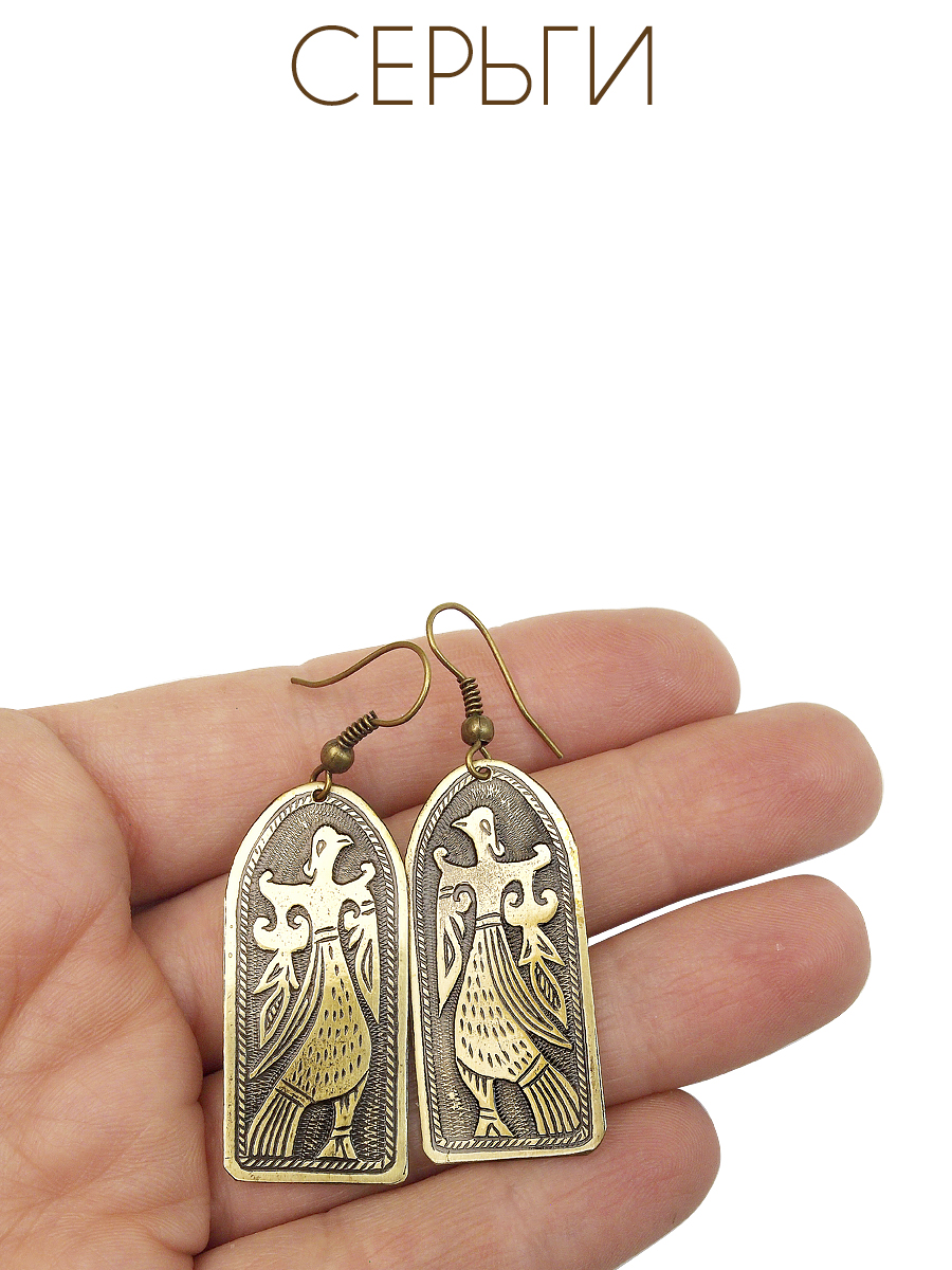 Серьги «Дева-птица»