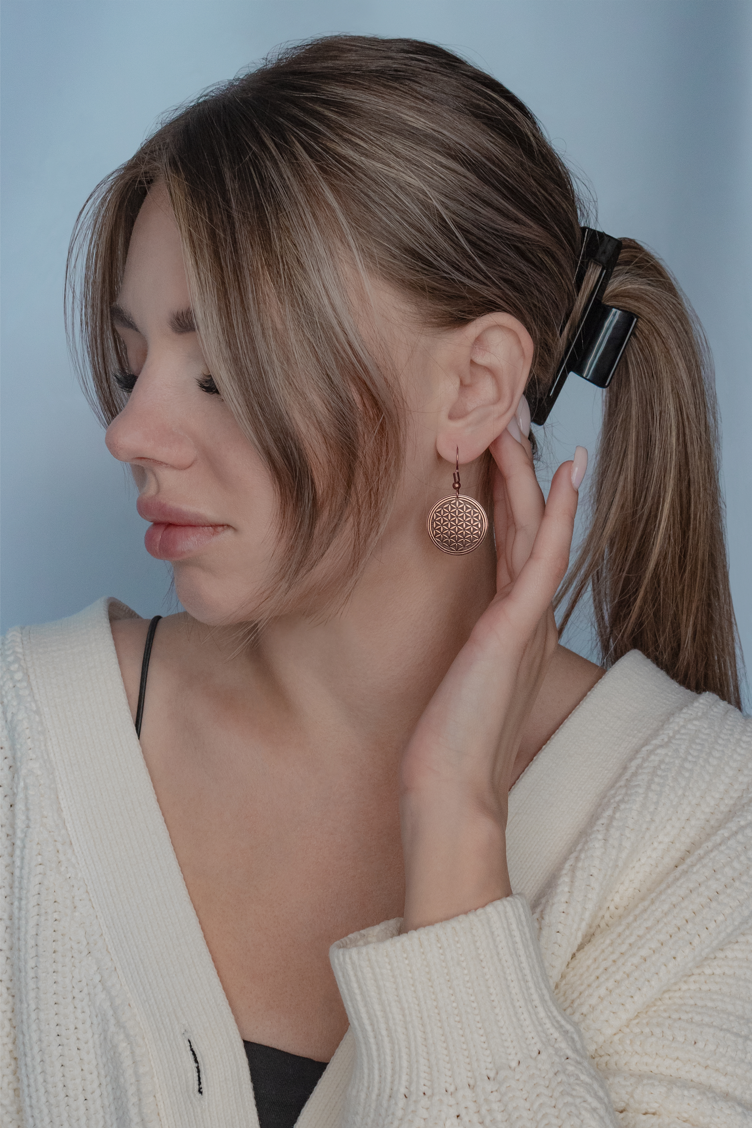 Серьги "Цветок жизни"