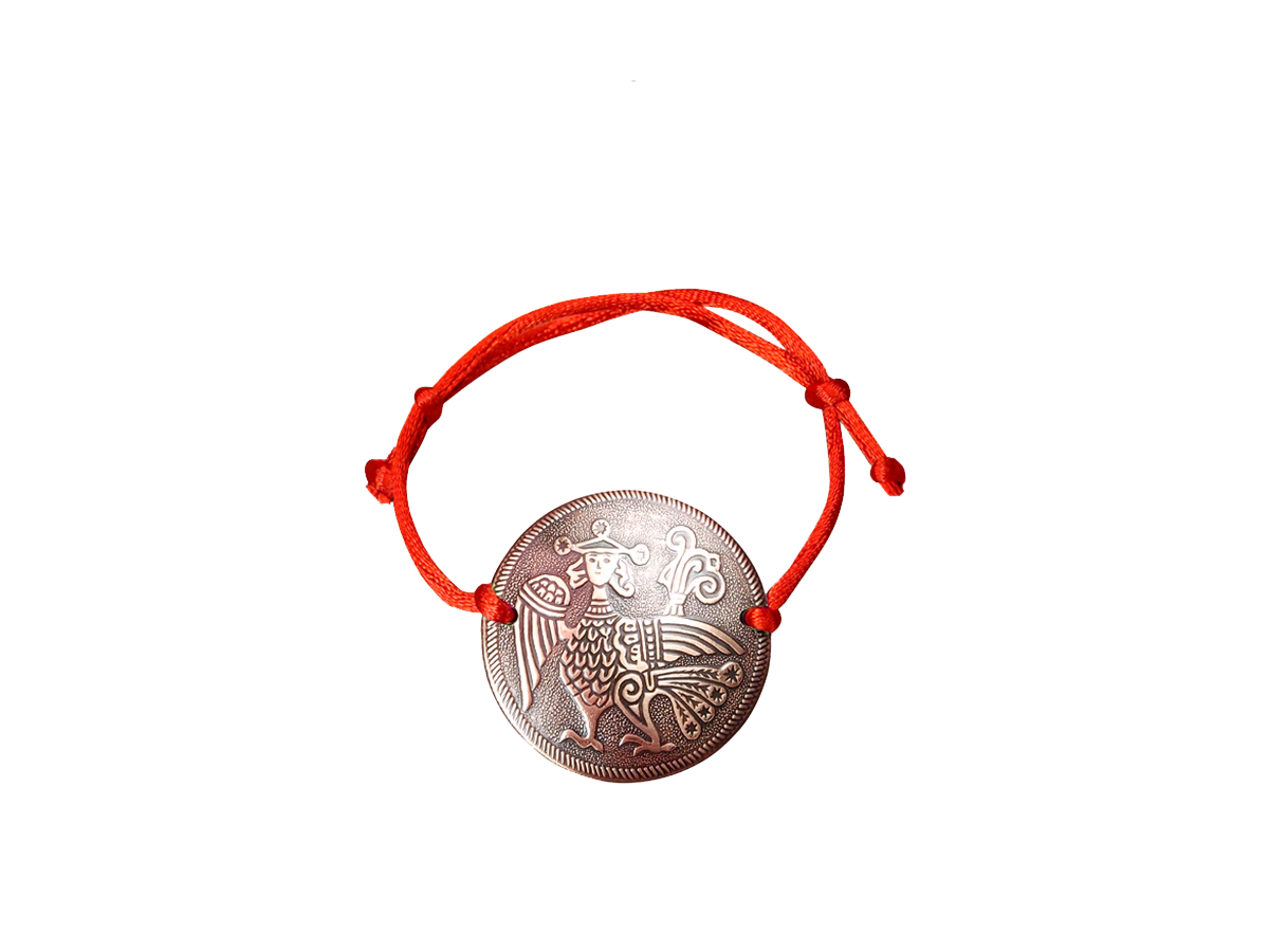 Браслет-шнурок «Алконост». Тиснение