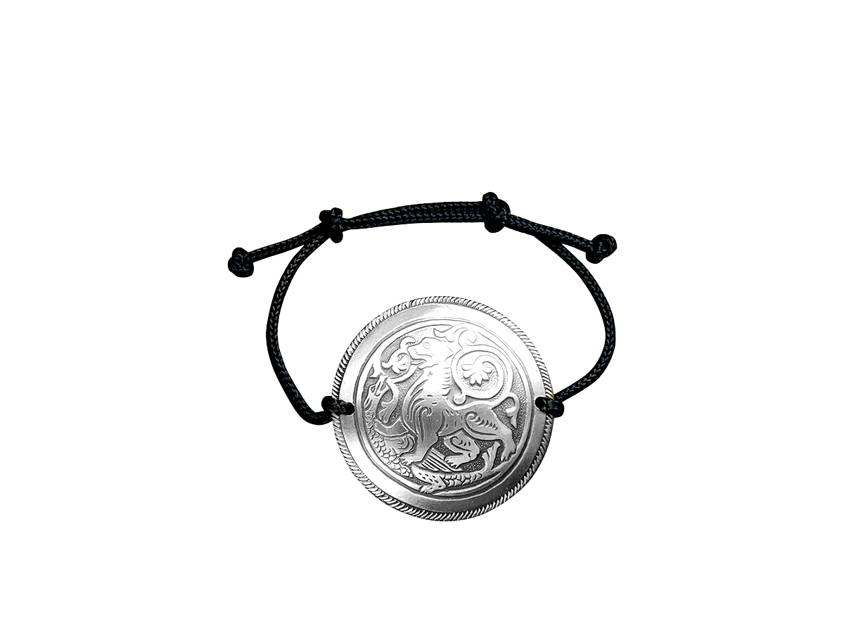 Браслет-шнурок «Суздальский лев». Тиснение