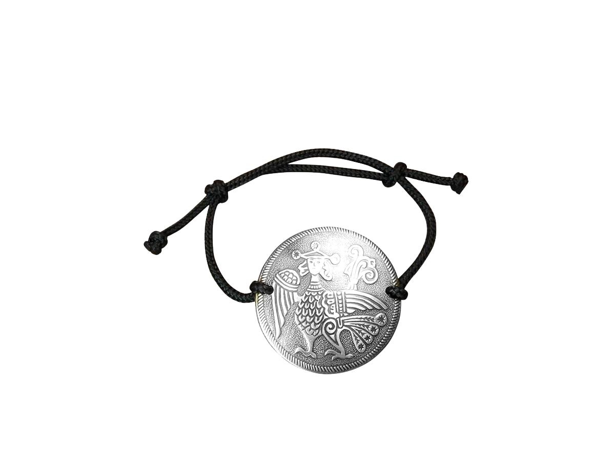 Браслет-шнурок «Алконост». Тиснение