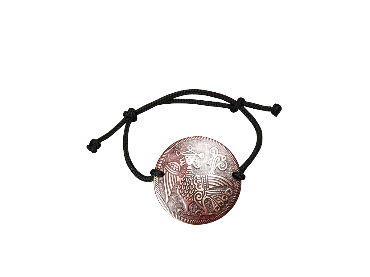 Браслет-шнурок «Алконост». Тиснение