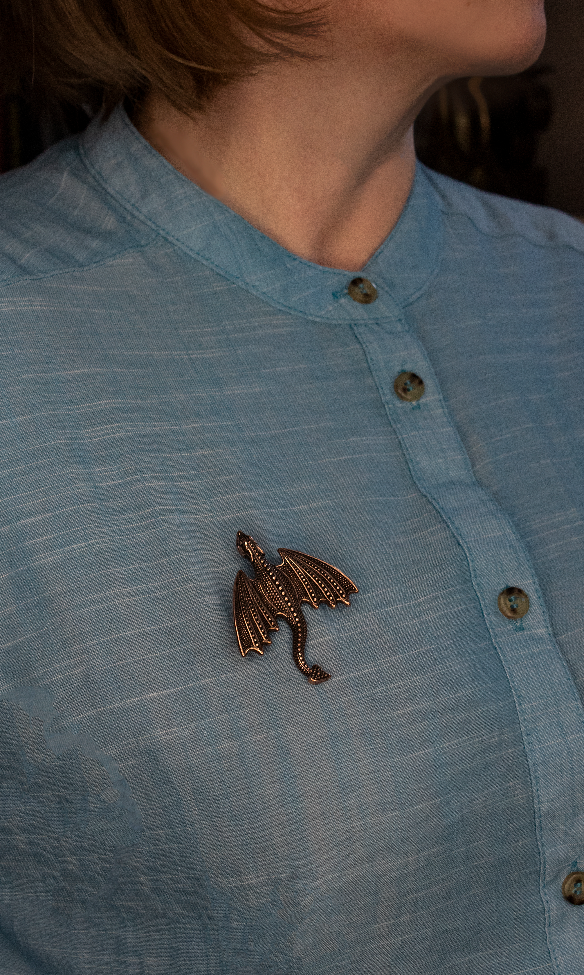 Брошь-подвеска "Летящий дракон"