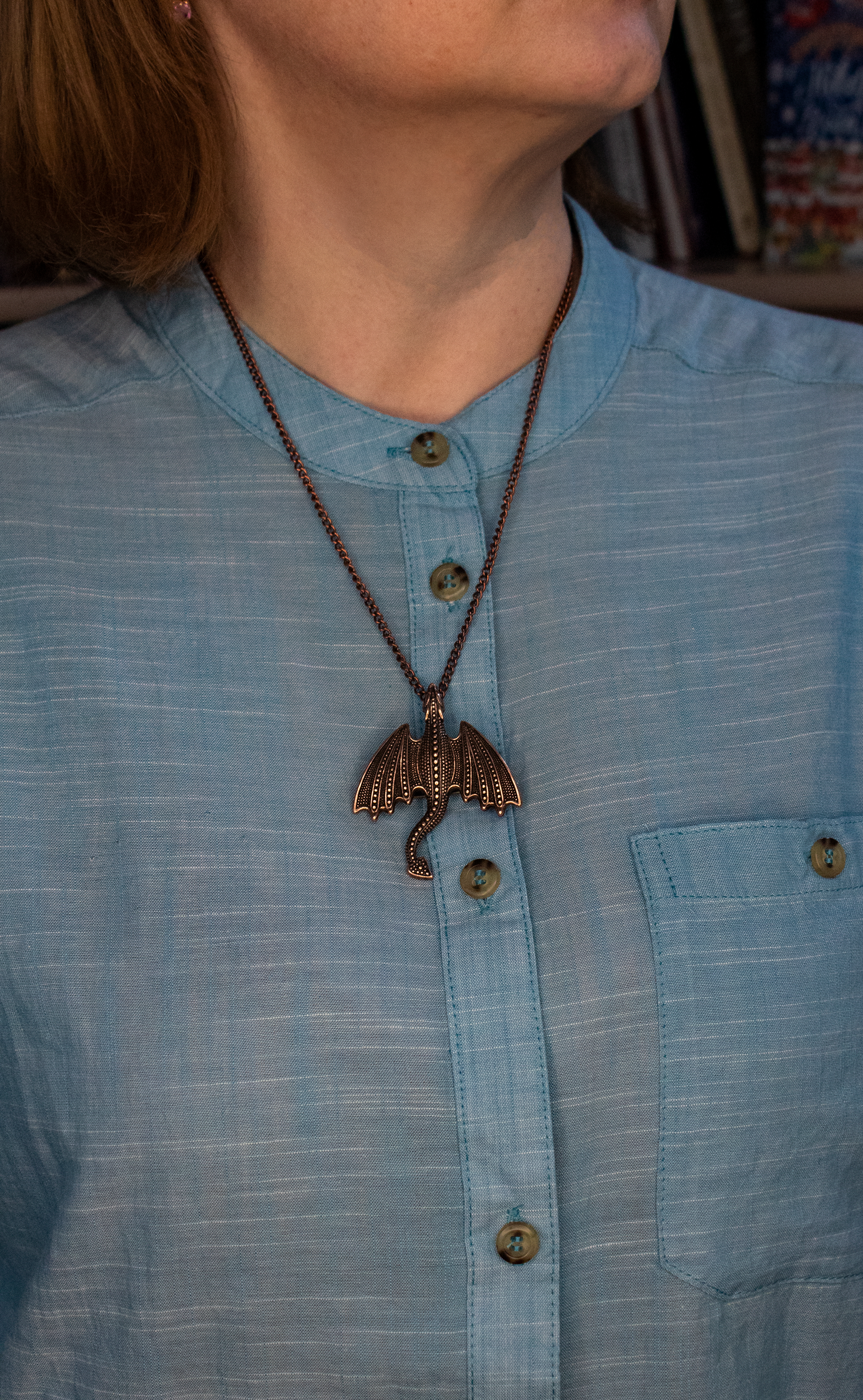 Брошь-подвеска "Летящий дракон"