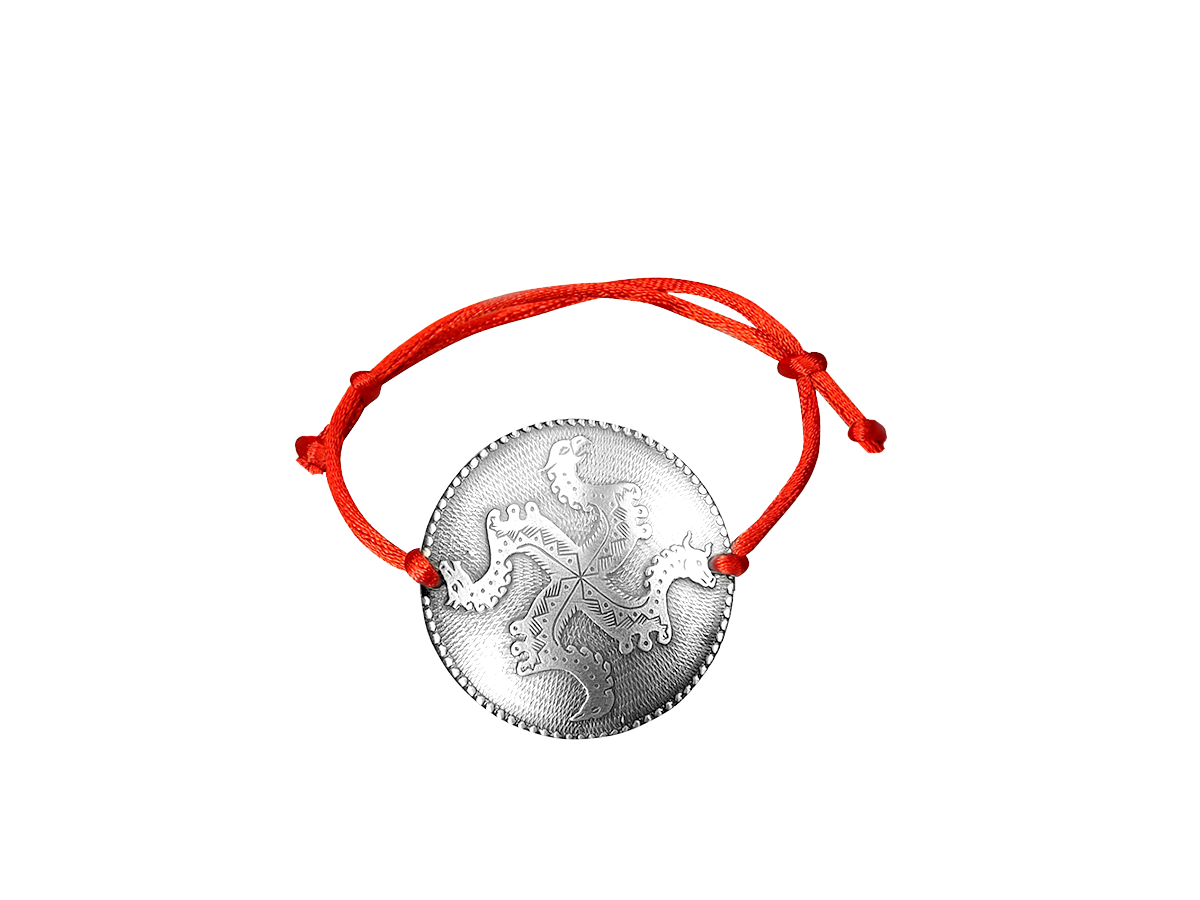 Браслет-шнурок «Солнцеворот». Тиснение