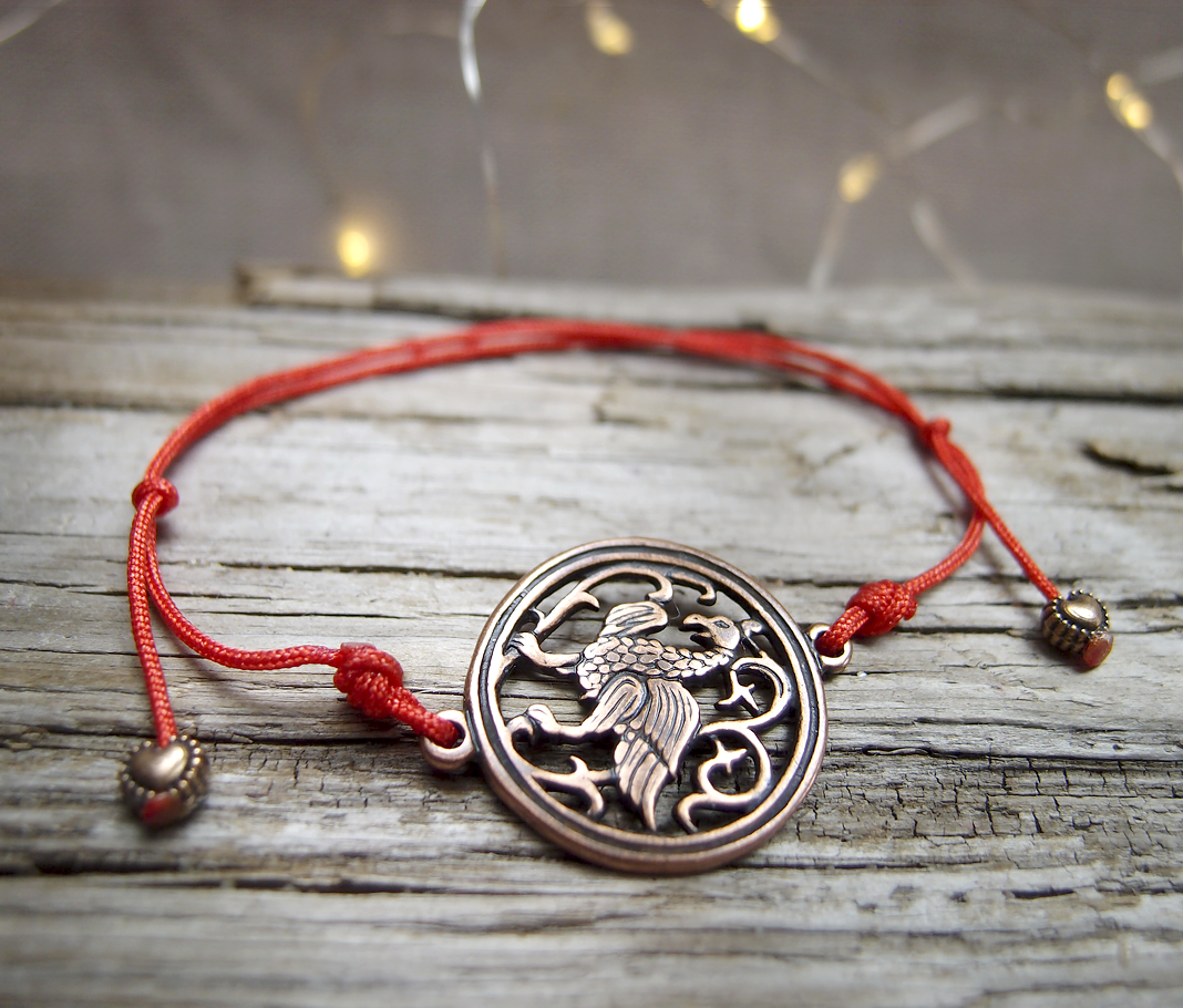 Браслет-шнурок «Суздальская птица»