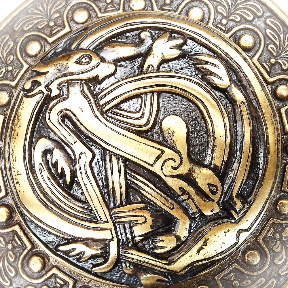 Фибула литая «Кельтские переплетенные собаки»