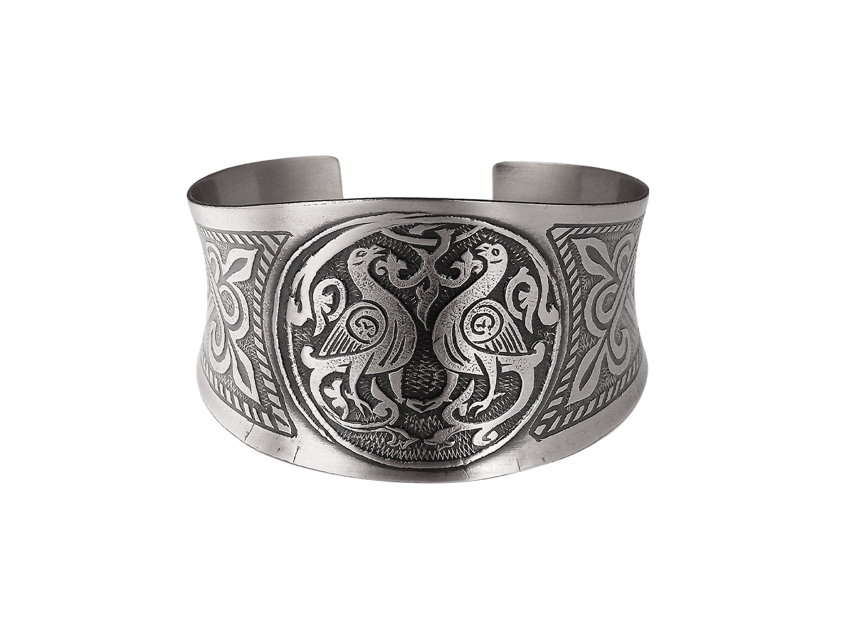 Браслет вогнутый «Cуздальские голуби»