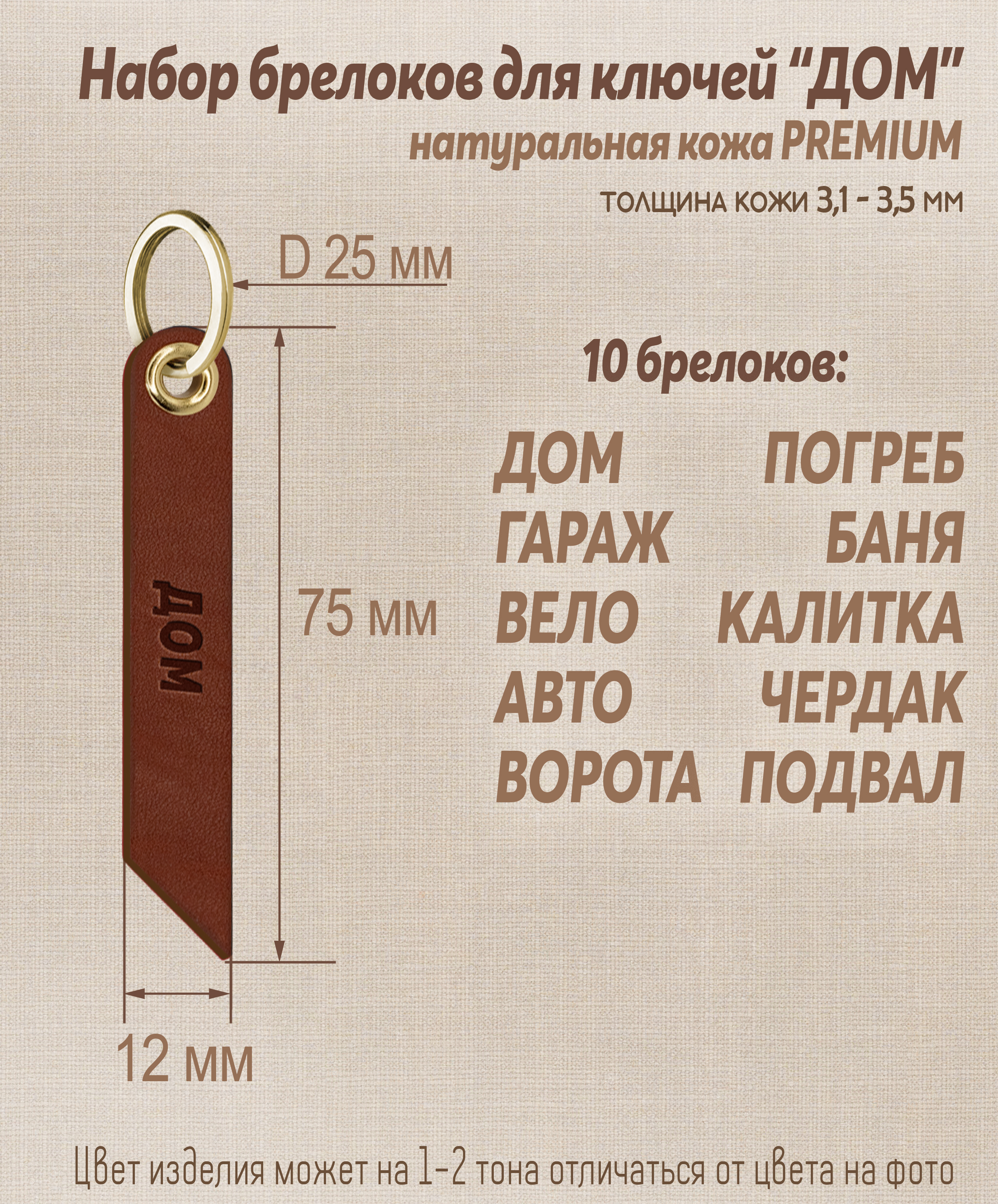 Набор брелоков для ключей "Дом"
