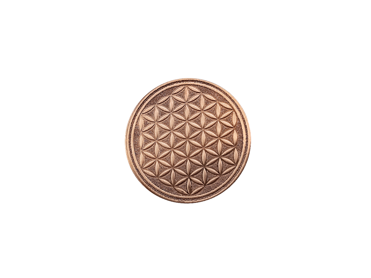 Пятак медный "Цветок жизни"