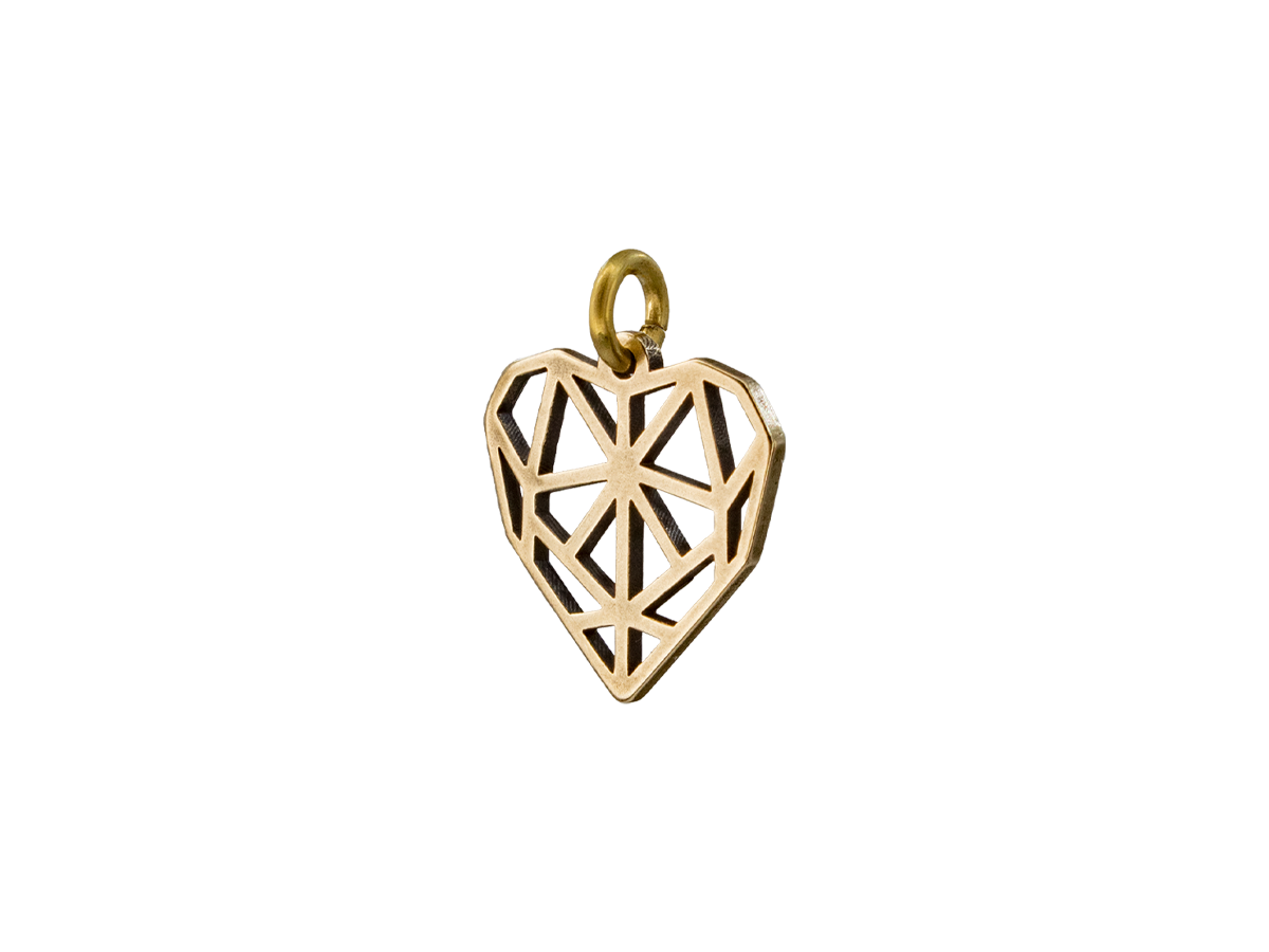 Подвеска "Геометрическое сердце"