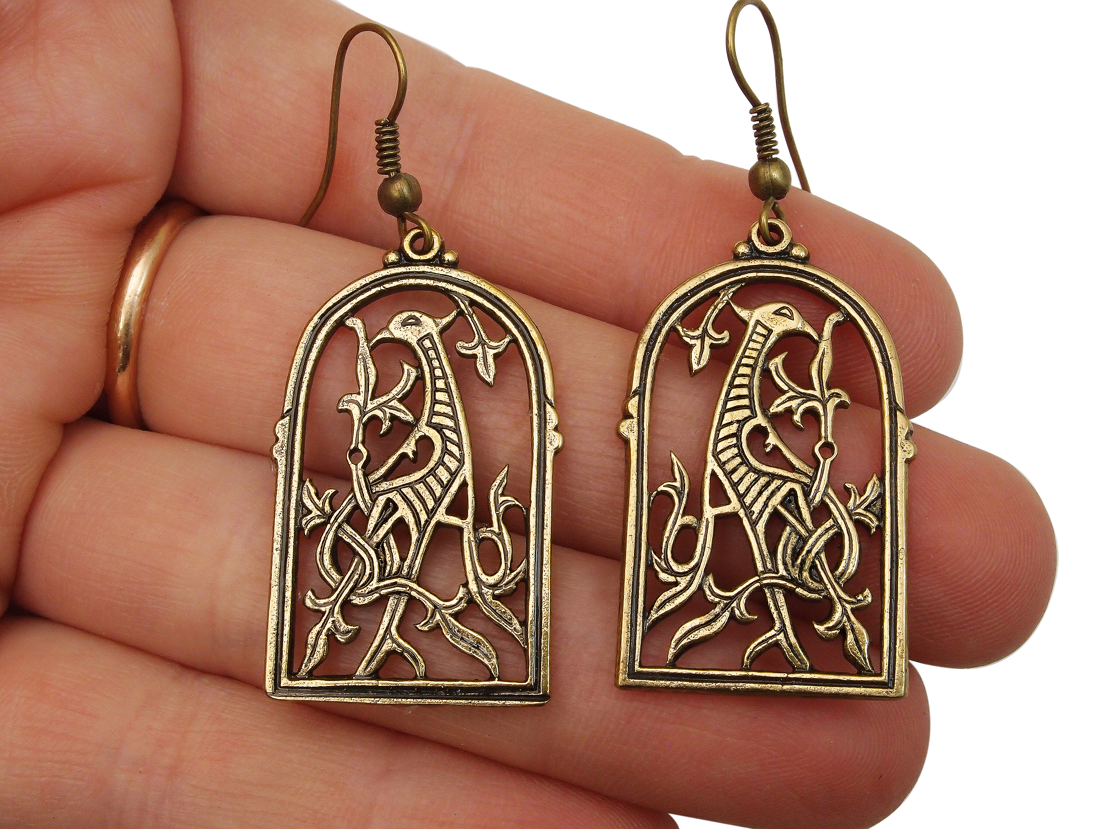 Серьги прорезные «Киевская птица»