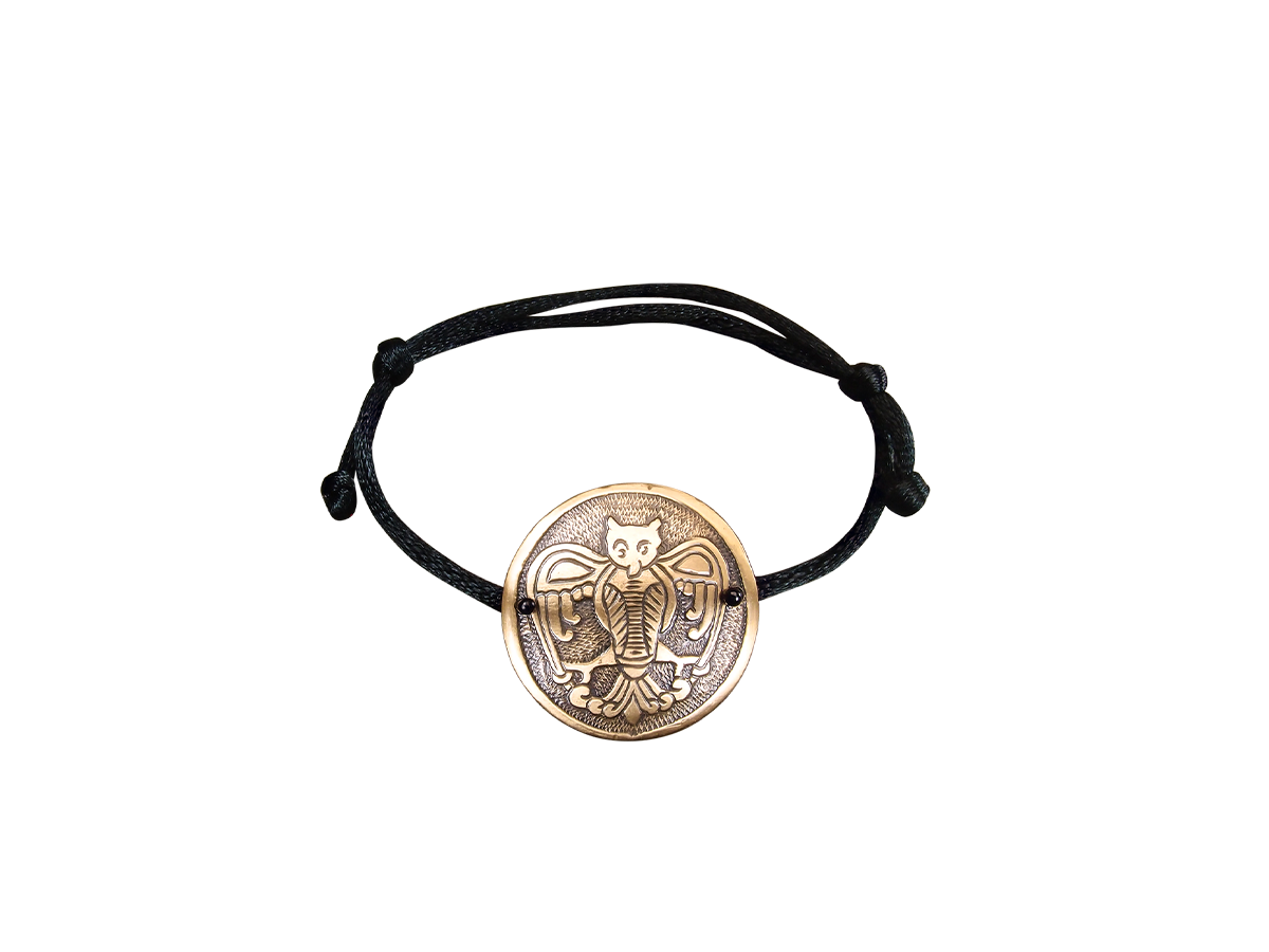 Браслет-шнурок «Сова». Тиснение