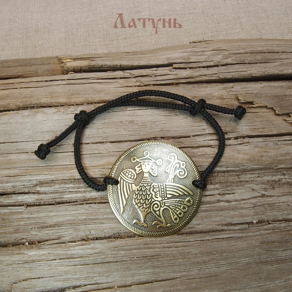 Браслет-шнурок «Алконост». Тиснение