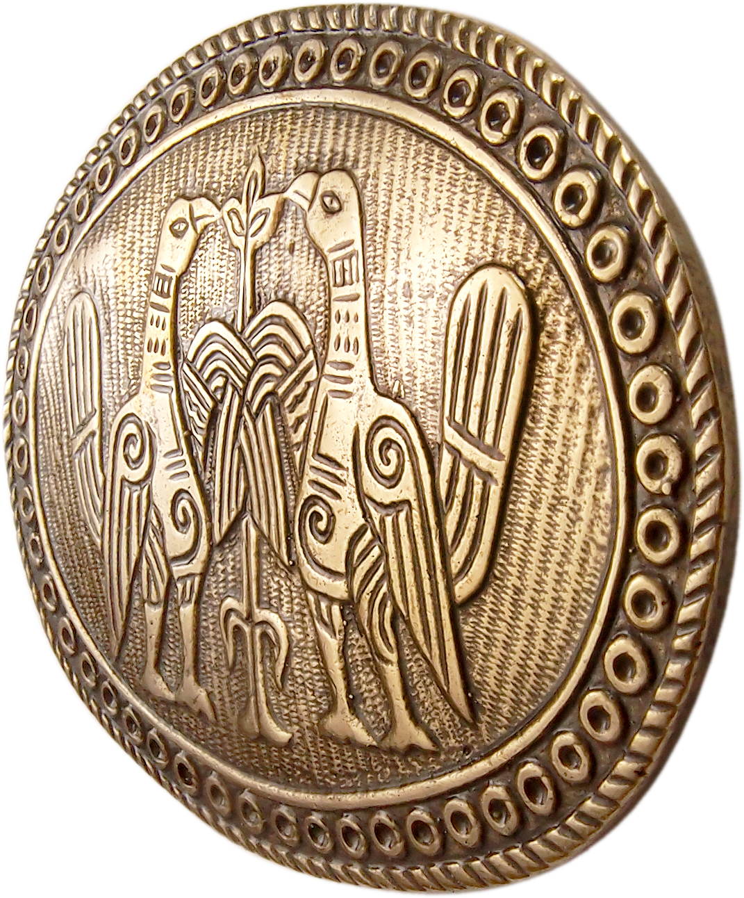 Брошь «Милующиеся голуби»