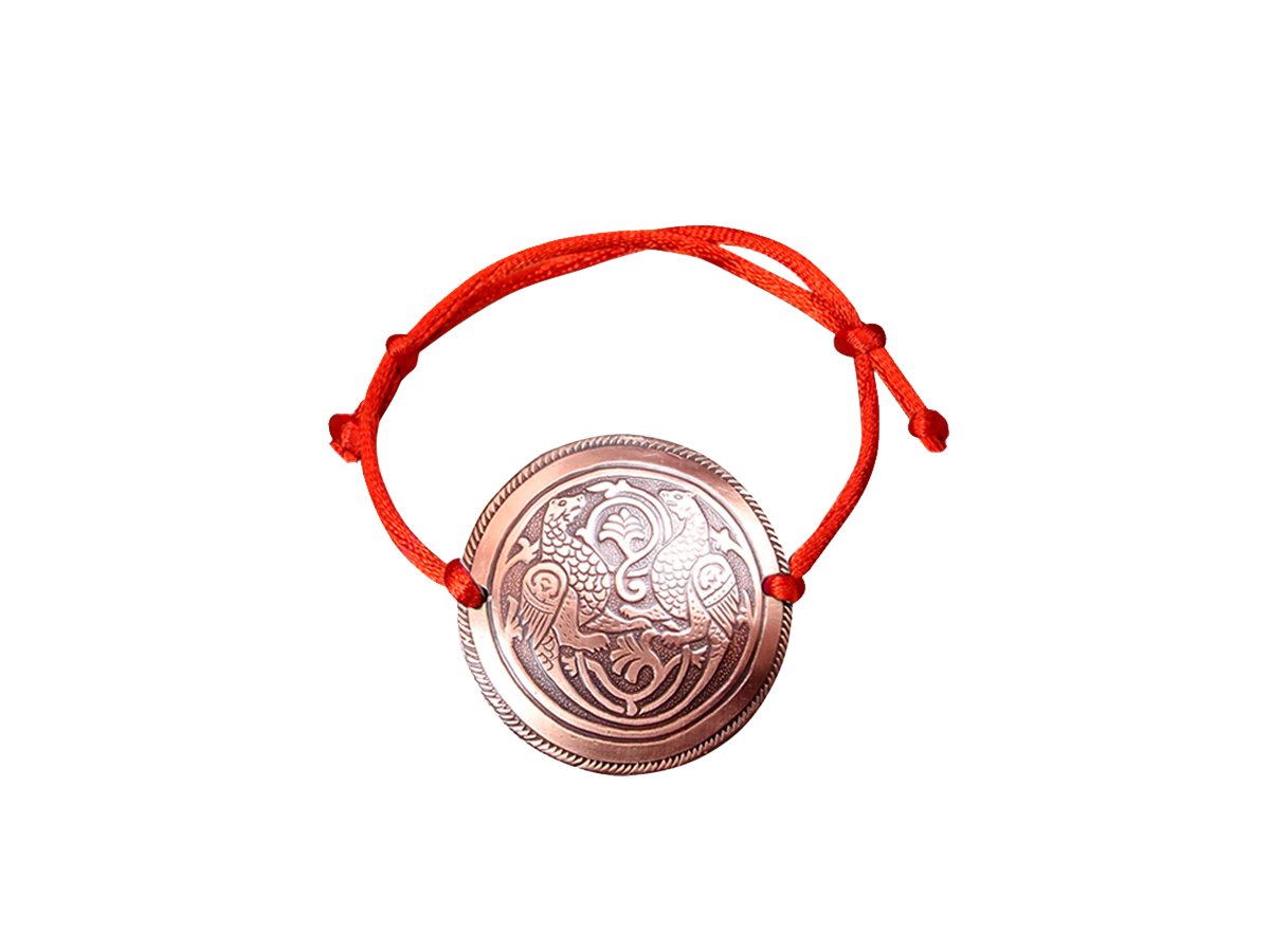 Браслет-шнурок «Симарглы». Тиснение