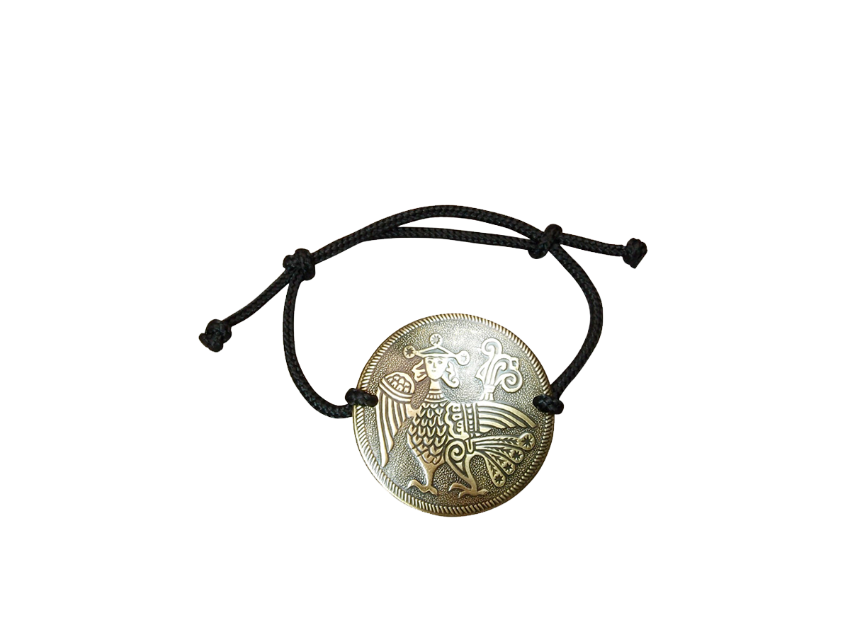 Браслет-шнурок «Алконост». Тиснение