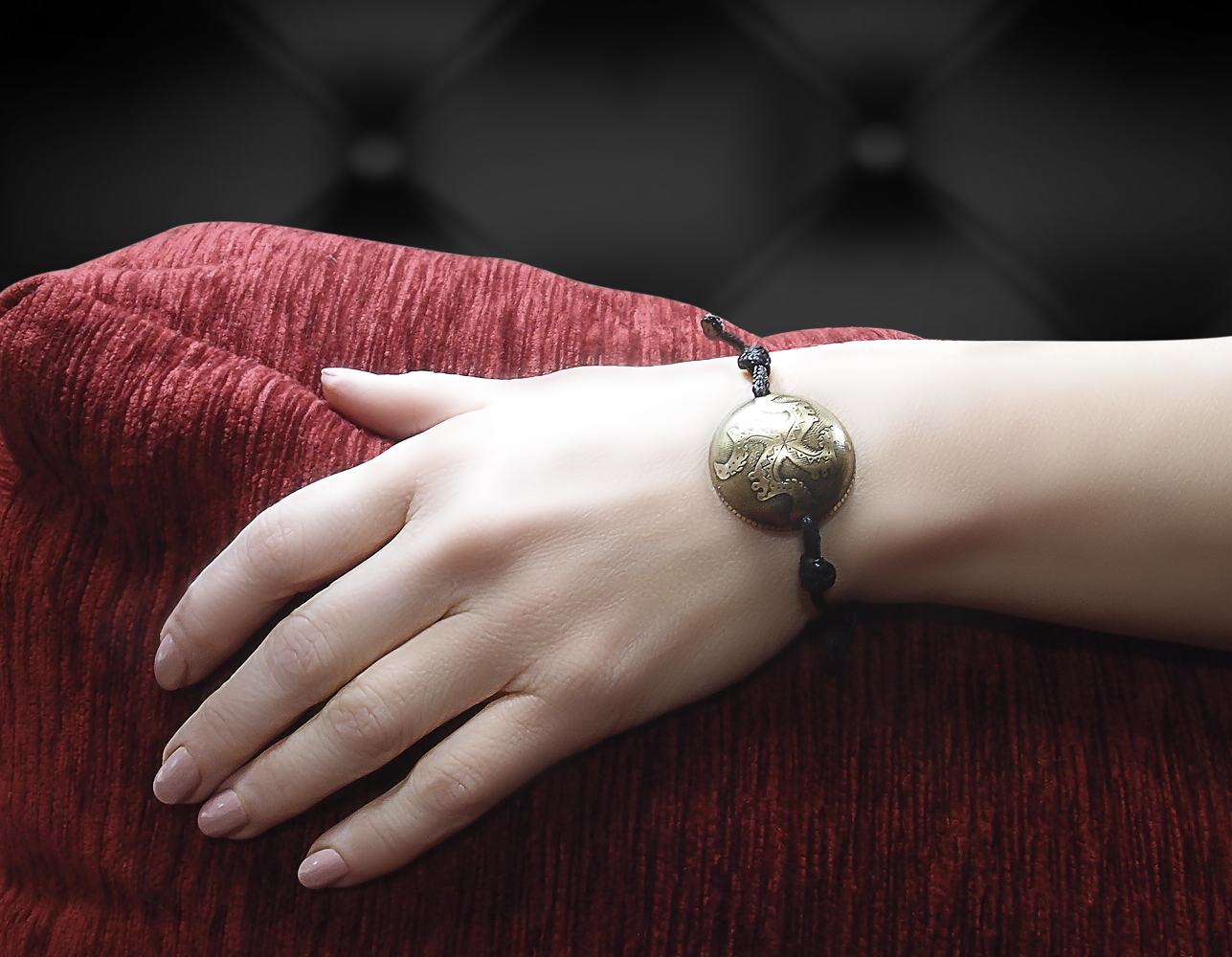 Браслет-шнурок сферический «Солнцеворот»