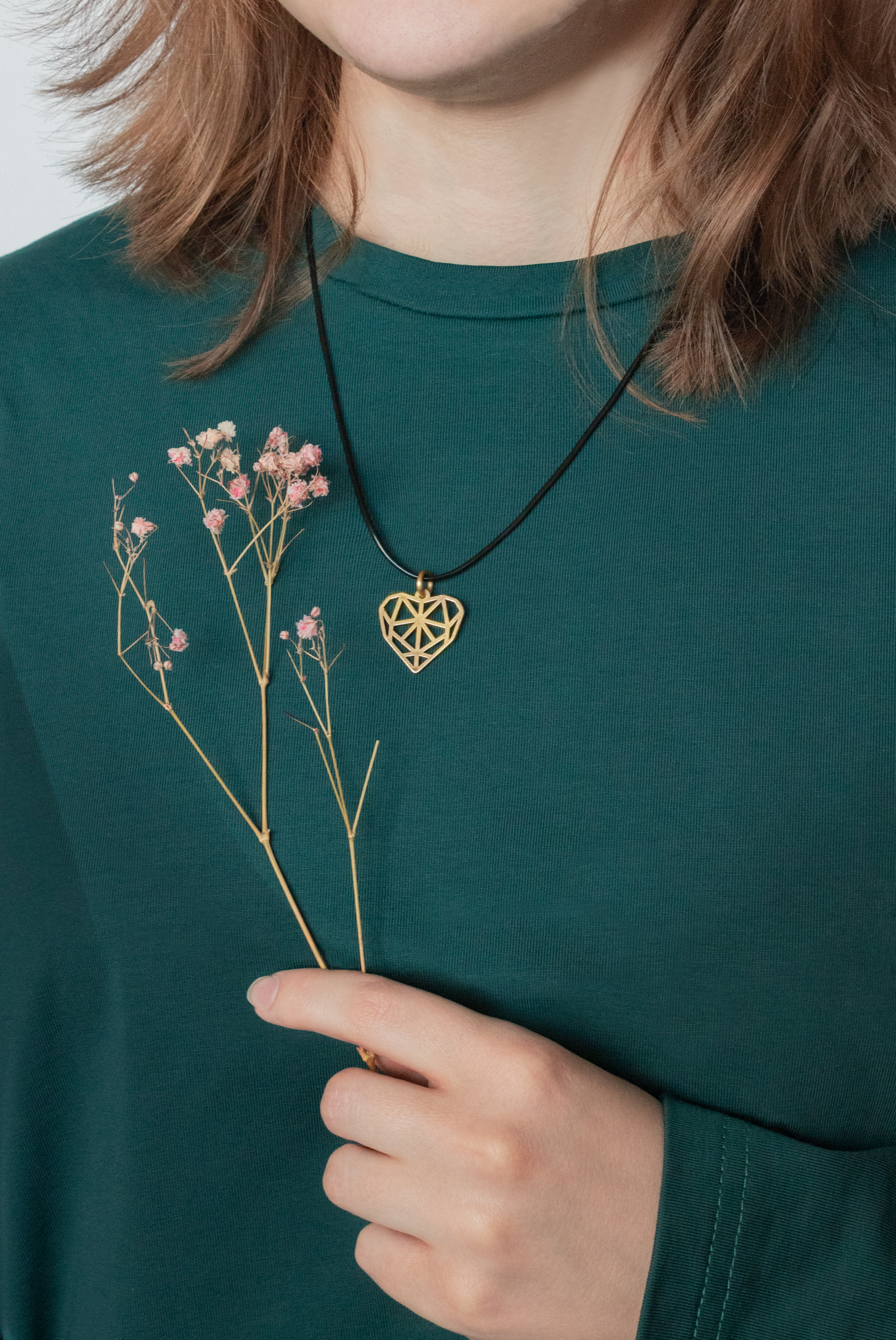 Подвеска "Геометрическое сердце"