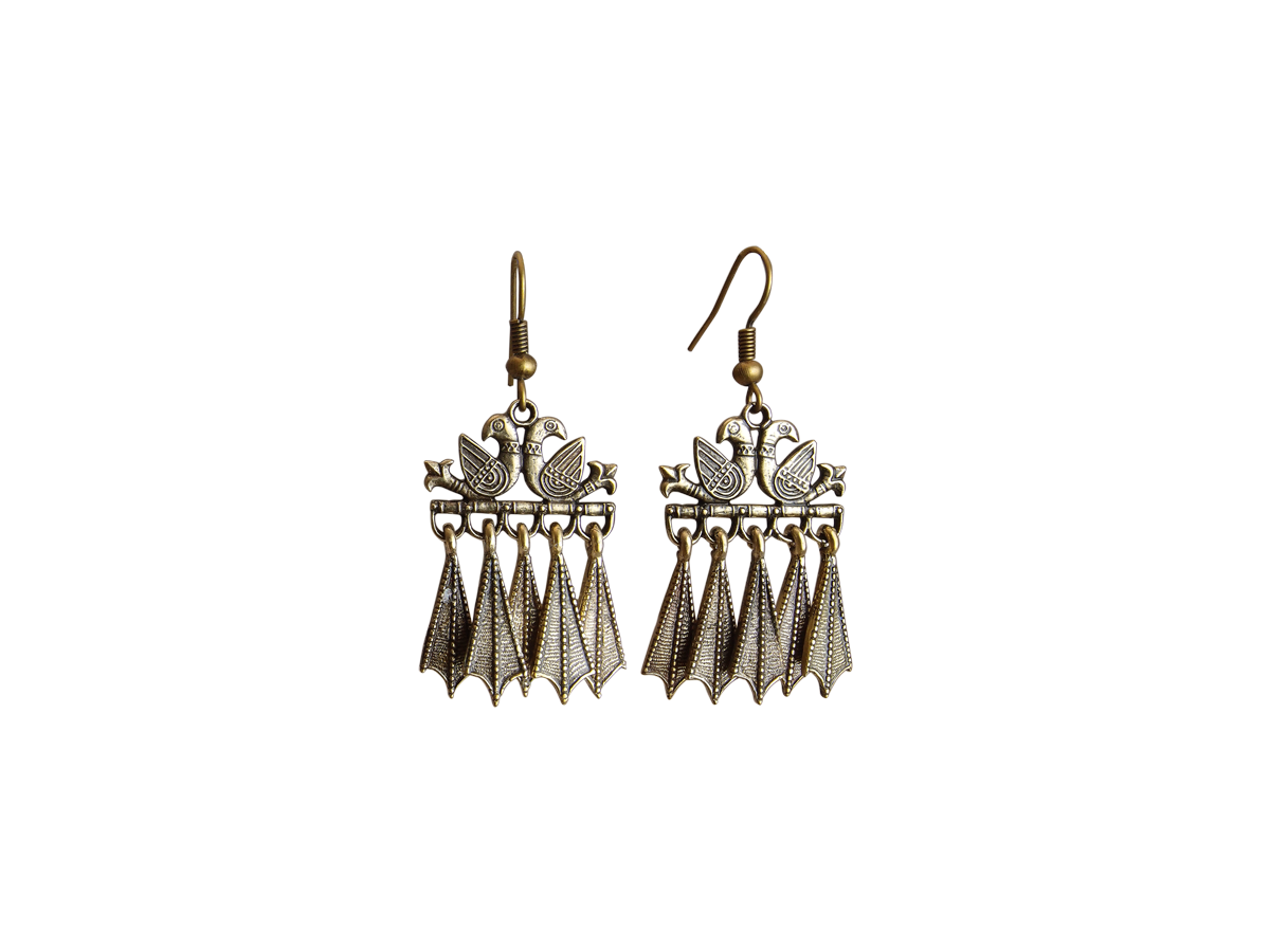 Серьги «Пара голубей»