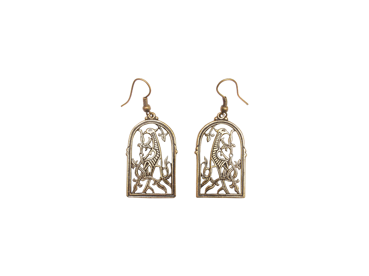 Серьги прорезные «Киевская птица»