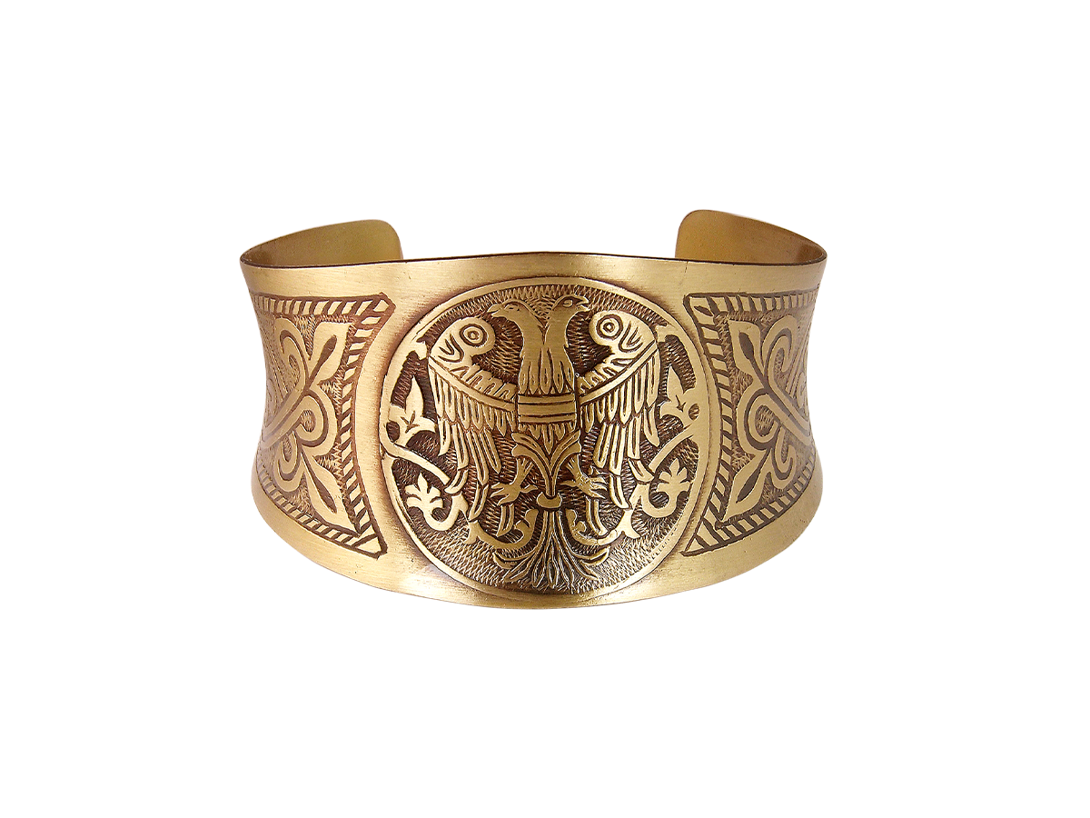Браслет вогнутый «Двухглавая птица»